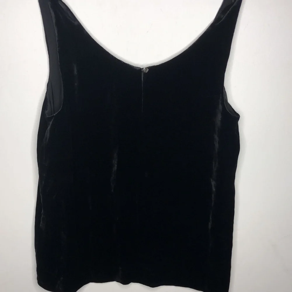 J. Crew Black Velvet Tank XS